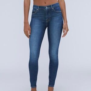 Everlane Dark Indigo Blue Mid-Rise‎ Skinny Stretch Jeans Size 30